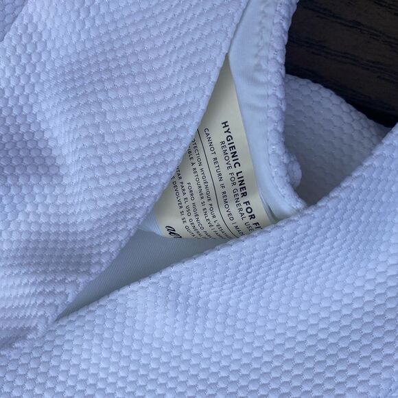 NWT Aerie high cut cheeky white XLribbed texture bikini bottoms swim bathingsuit - Picture 7 of 8